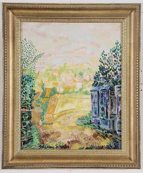 Johannes Schiefer, Street View, oil on canvas