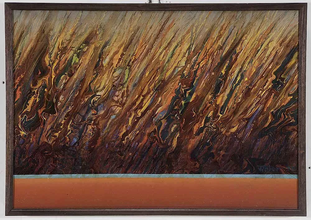 Jeff Tabor, Grass Fire, 1978, acrylic and latex on canvas