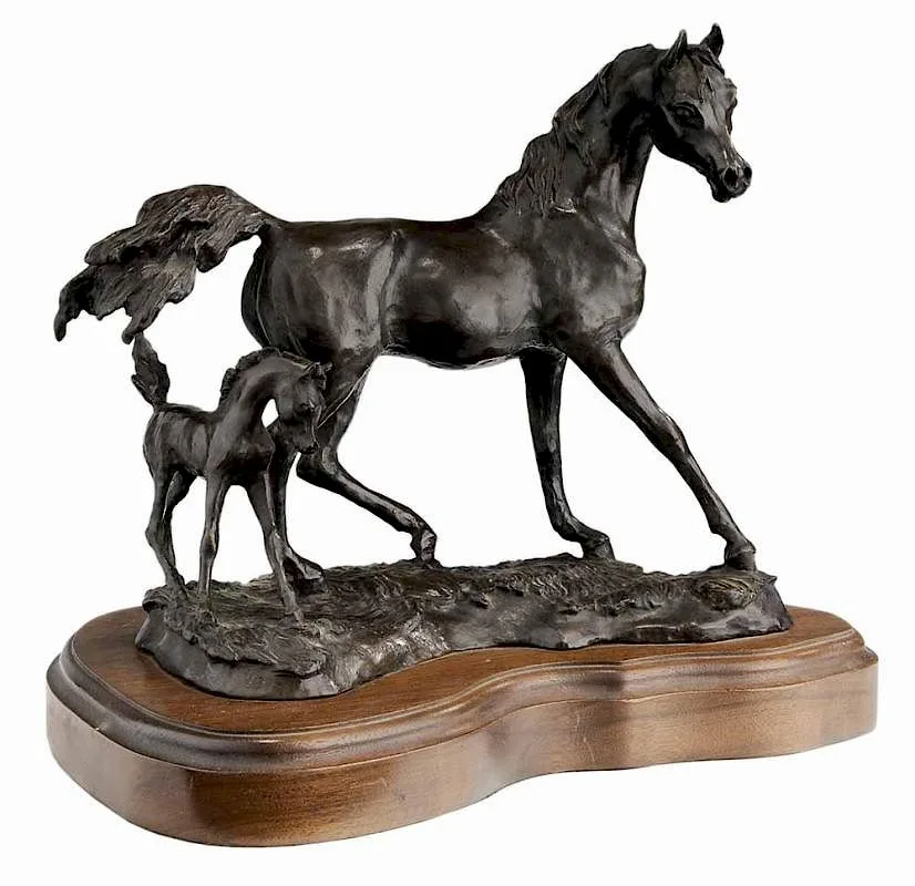 Becky Davis, Somewhat Shy, patinated bronze on wood base