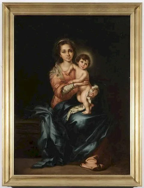 Bartolomé Esteban Murillo, Madonna and Child, an early 20th century copy, oil on canvas