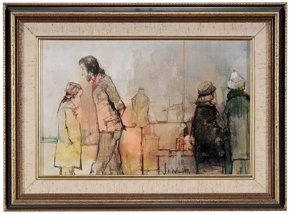 Shoppers by Jean Jansem, oil on canvas, sold May 2016
