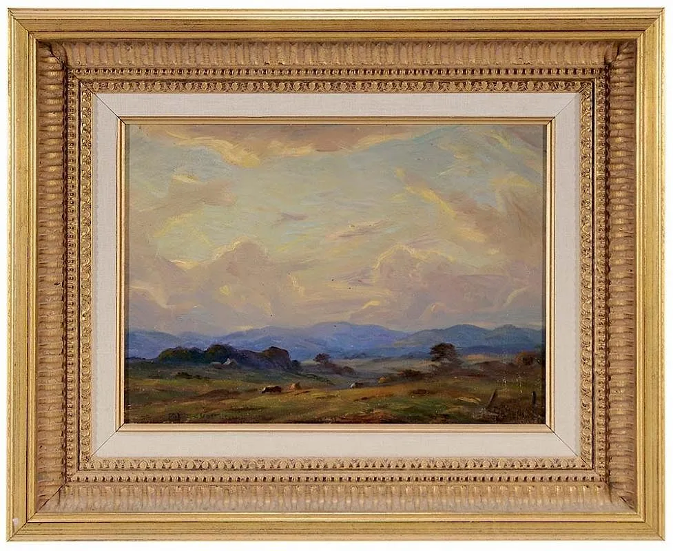 Mountain Sunset by Eliot Candee Clark, oil on panel, sold May 2016