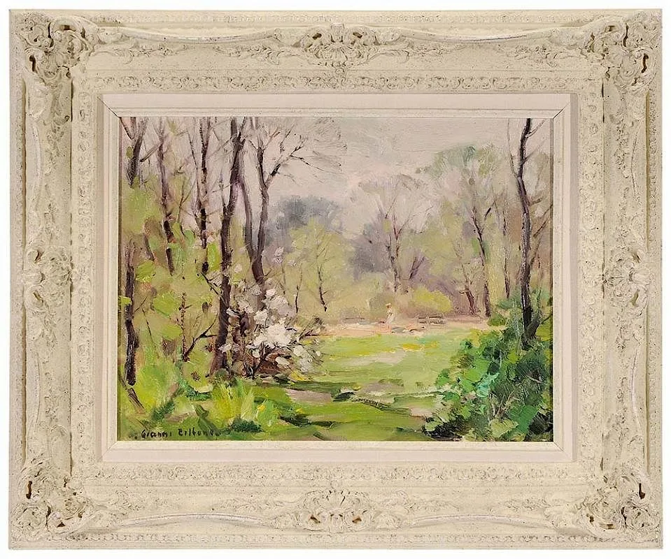 Early Spring by Gianni Cilfone, 1981, oil on plywood, sold May 2016