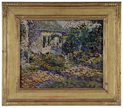 Edith Longstreth Wood, A Cottage, circa 1926, oil on fiberboard