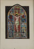 Evie Hone, Christ On The Cross, Study For Stained Glass, Gouache