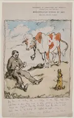 William Orpen, Trying To Draw This Rabbit, Pencil