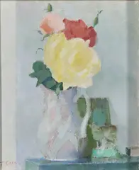 Tom Carr, Jug With Roses, Oil on canvas