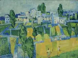 Desmond Carrick, Rural French Village, Oil on board