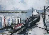 Yvonne Moore, Dalkey Island From Coliemore Harbour, Oil on canvas