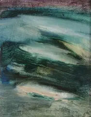 Salmon by Barrie Cooke, 1961, Oil on board, sold May 2025