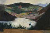 Peter Collis, Landscape, Oil on canvas board