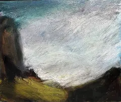 Sheep At Ballinaroe, St Stephens Day by Melita Denaro, 2004, Oil on canvas laid on board, sold May 2025