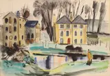 River At Leixlip by Norah McGuinness, Watercolour, sold Mar 2025