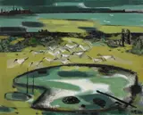 Norah McGuinness, Feeding Ground, Oil on canvas