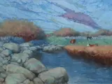 James English, Along Lough Luick, Oil on canvas