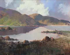 George K. Gillespie, Turning The Turf, Oil on canvas