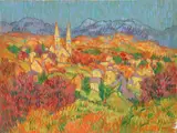 Desmond Carrick, View Over Clifden, Co. Galway, Oil on board