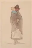 Michael Healy, Dubliner - Mother And Baby, Watercolour