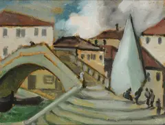 Bridge In Venice by Grace Henry, Oil on board, sold Mar 2025