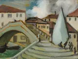 Grace Henry, Bridge In Venice, Oil on board