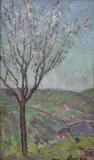 Norman Garstin, Cherry Blossom Tree, Oil on panel