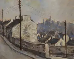 Peter Collis, Rural Town Circa, 1971, Oil on board