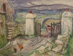 Alicia Boyle, Farmyard, Watercolour