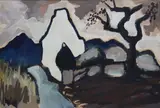 The Path Home by Markey Robinson, Gouache on board, sold Mar 2025