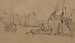 Near Ringsend by Alexander Williams, Pencil and ink, sold Mar 2025