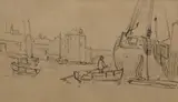 Alexander Williams, Near Ringsend, Pencil and ink