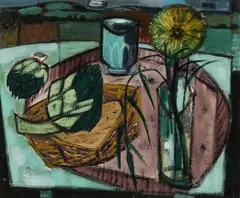 Still Life With Artichokes by Norah McGuinness, Oil on canvas, sold Nov 2024