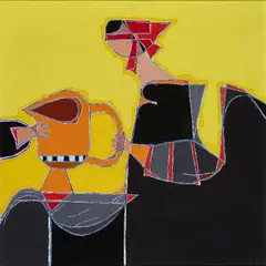 Colin Middleton, Woman With Jug: Vilanova, Oil on canvas