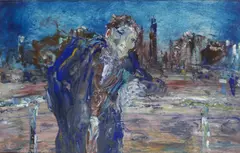 Jack Butler Yeats, The Centre Of A City, 1948, Oil on board
