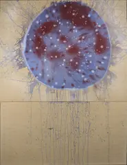 Patrick Scott, Purple Device, 1964, Tempera on unprimed canvas