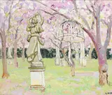 Letitia Marion Hamilton, Cherry Blossoms At Knockmaroon, Oil on canvas