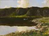 James Humbert Craig, Fishing On A Mountain Lake, Oil on canvas