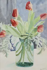 Moyra Barry, Still Life With Royal Doulton Figures