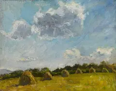 Estella Solomons, Hayfield, Co. Dublin, Oil on canvas