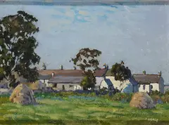 Charlie Kavanagh's Cottage, Off Strand Road, Sutton by Henry Healy, Oil on board, sold Nov 2024