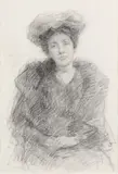 Portrait Of Susan Mitchell by John Butler Yeats, Pencil, sold Nov 2024