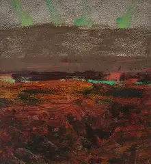 Camille Souter, The Red Bogs, Pastel on paper