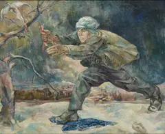 The Bird Catcher by Mary Swanzy, Oil on canvas, sold Nov 2024