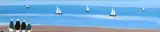 Seascape by Markey Robinson, Gouache, sold Nov 2024
