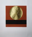 Patrick Scott, Book Print (From Meditations, 2008, Carborundum print with gold leaf