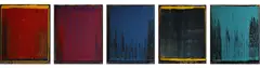 Ciarán Lennon, Five Part Arbitary Colour Collection, Acrylic on mild steel