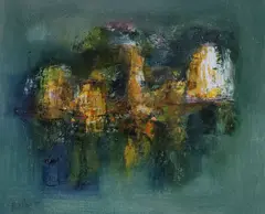 Nearly There by Gerald Davis, 1984, Oil on board, sold Nov 2024