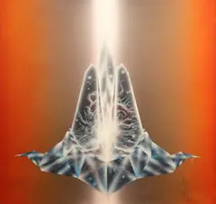 Michael Ashur, Cosmic Mirage, 78, Acrylic on canvas