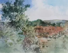 Landscape, West Of Ireland by Terence P. Flanagan, Watercolour, sold Oct 2024