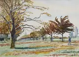 Harry Kernoff, Autumn Day, Phoenix Park, Dublin, Watercolour