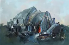 Bob Ryan, Rural Farmhouse, Oil on canvas